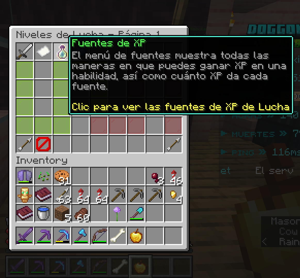 Fuente de XP para habilidades