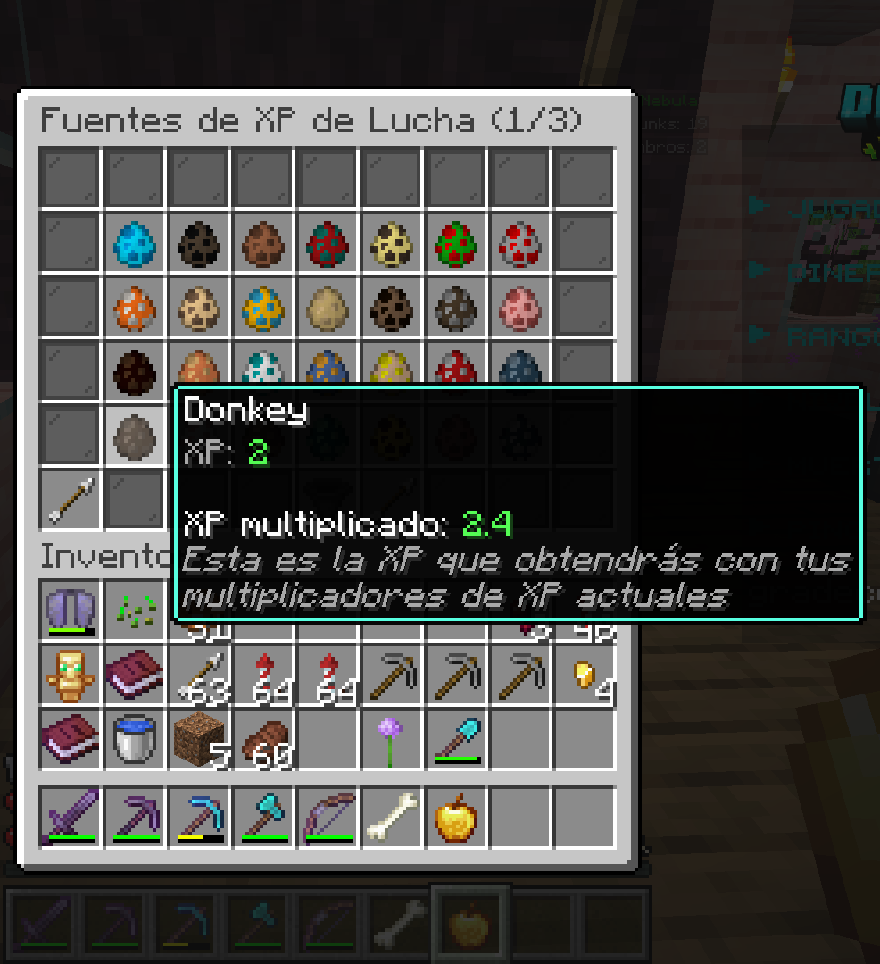 Mobs que dan experiencia