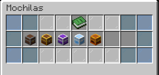 Panel de mochilas